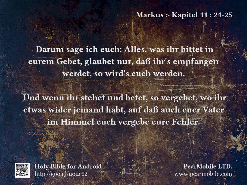 Markus, Kapitel 11:24-25